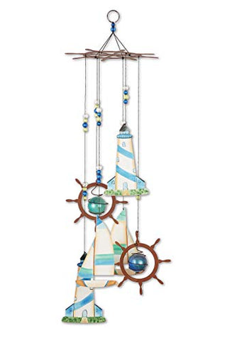 Sunset Vista Designs Seaside by Kathy Hatch Sailboat Wind Chime, 24"