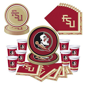 Florida State Seminoles Party Pack - Plates, Cups, Napkins - Serves 8