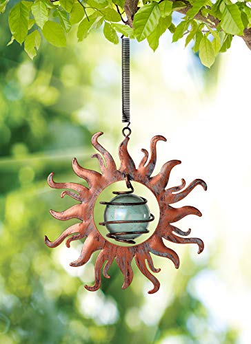 Copper Sun Bouncy Hanging Garden Decoration by Sunset Vista Designs