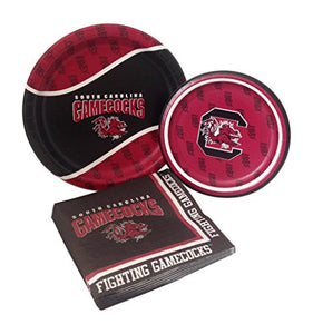 University of South Carolina Party Supply Pack! Bundle Includes Paper Plates & Napkins for 8 Guests